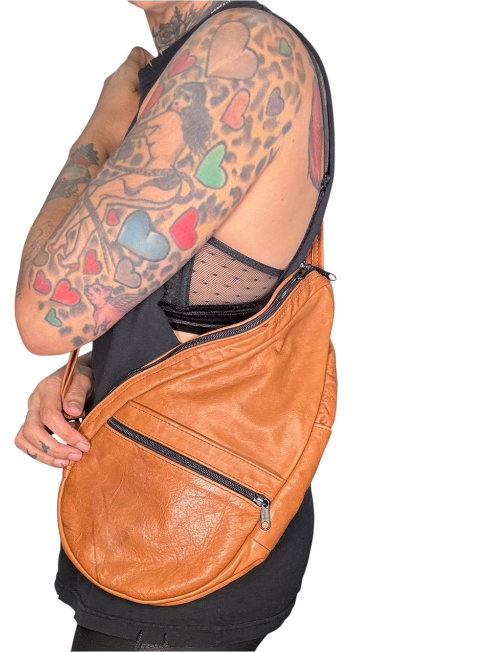Leather crossbody bag